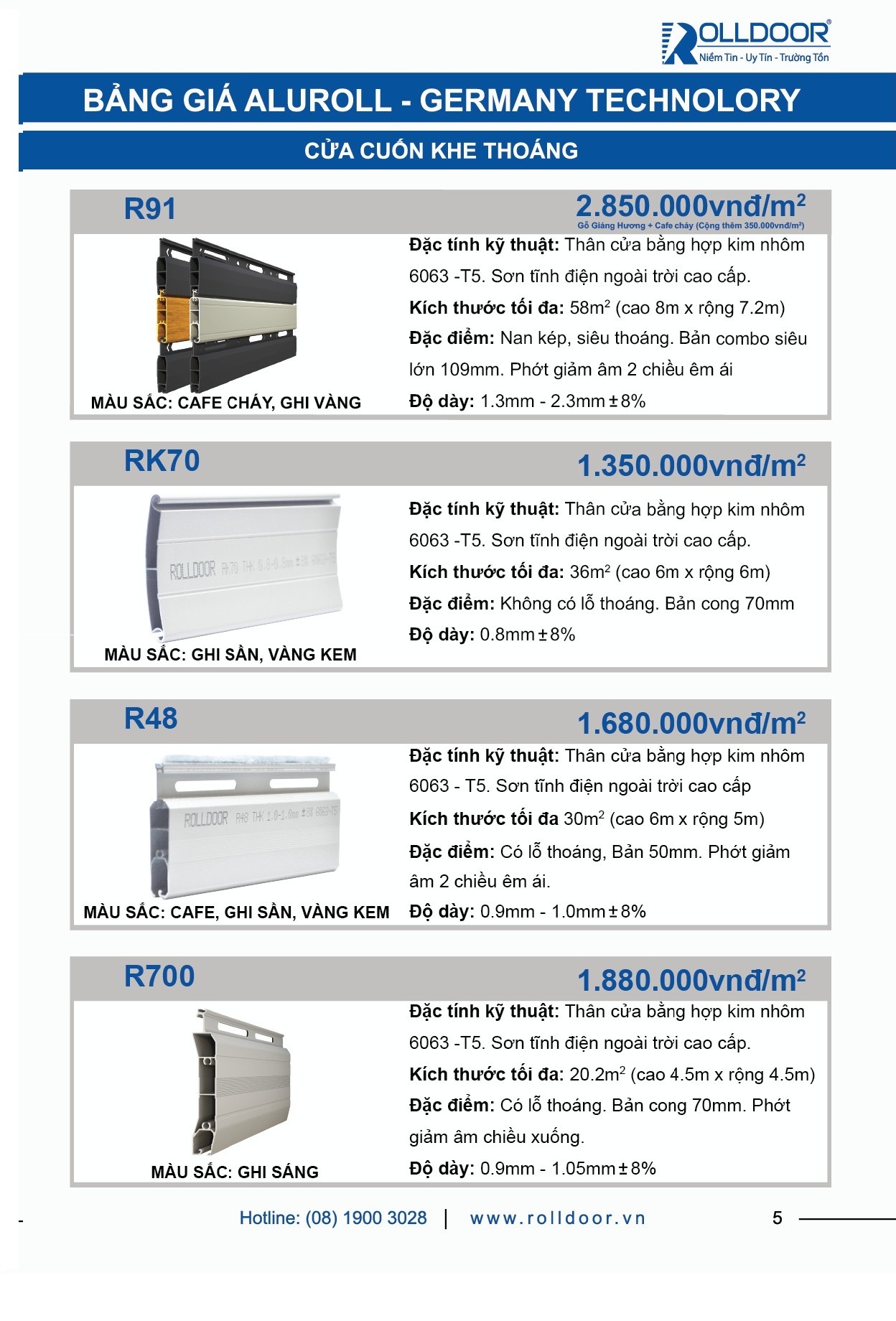 NAN NHÔM CỬA CUỐN R91